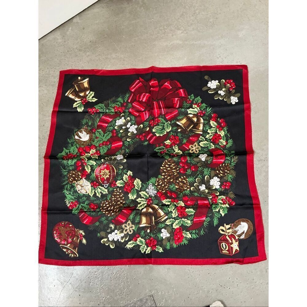 Collection XIIX Christmas Wreath Silk Scarf